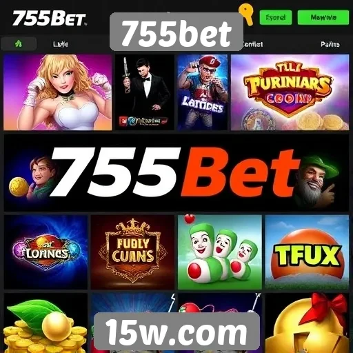 Variedade de jogos disponíveis na plataforma 755bet